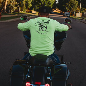 Safety Green Long Sleeve Skull Shirt